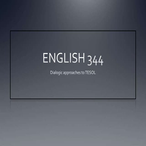 English 344 dialogism 