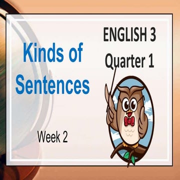 English 3 week 5  kinds of sentences