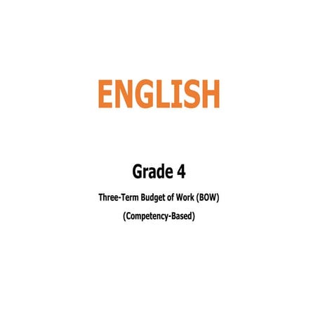 Grade 6 English Learning Competencies Aligned with Three-Term Calendar ...