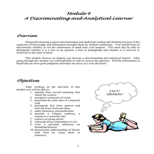 DepEd k12 English 7 fourth quarter module 4