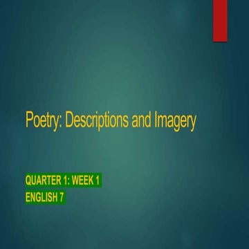 English 7 Quarter 1 Day 1 Matatag Curriculum