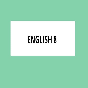 English 8 Sensory Imagery and activity for students