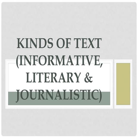 English 9 - Text Types