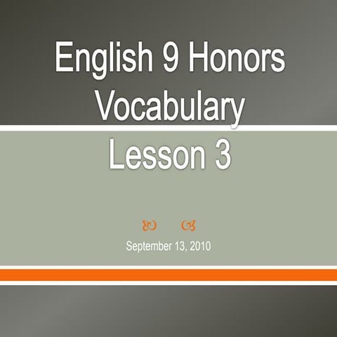 English 9 honors vocab 3