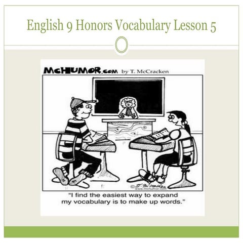 English 9 honors vocab 5 and sat