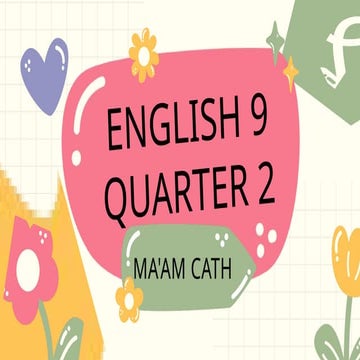ENGLISH 9 LESSON 2 PRESENTATION FOR TEACHERS