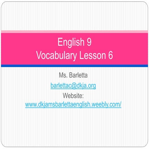 English 9 vocab 6