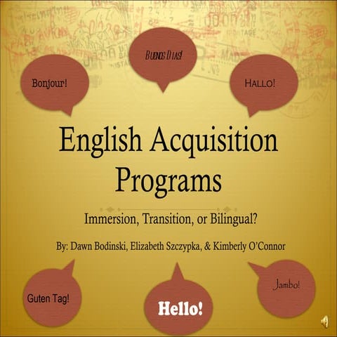 English acqusition programs final
