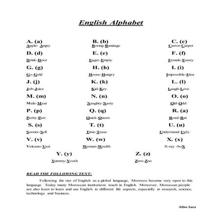 English Alphabet | PDF
