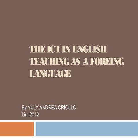 English and ict | PPT