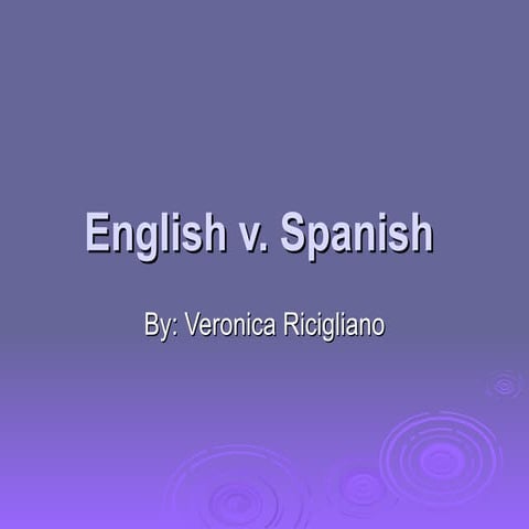 English and spanish