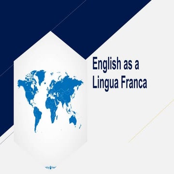 A presentation on English as a lingua franca