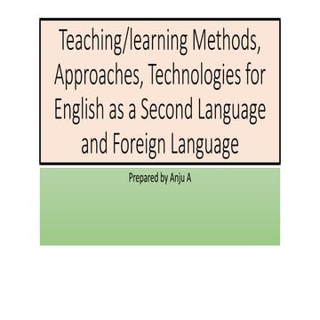 English as second and foreign language
