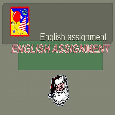 English assignment class 8th