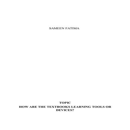 Text book as a learning tool and device.