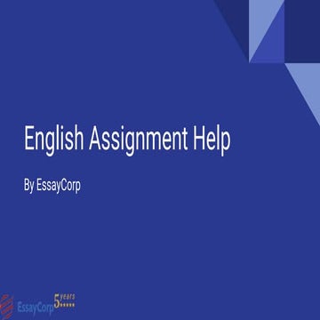 English assignment help