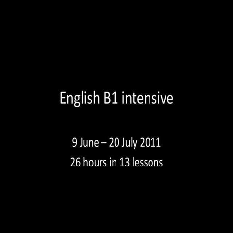 English b1 intro