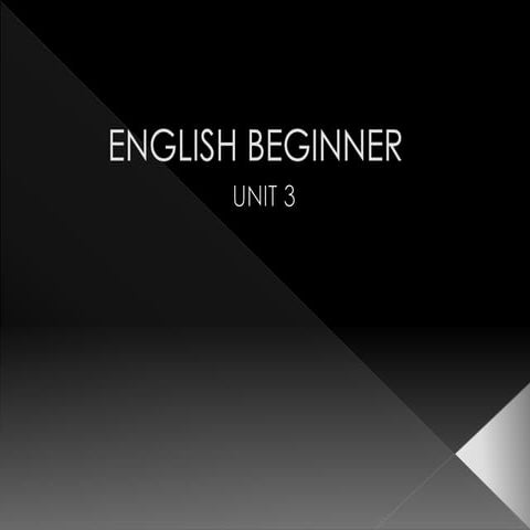 English Beginner - Unit 3