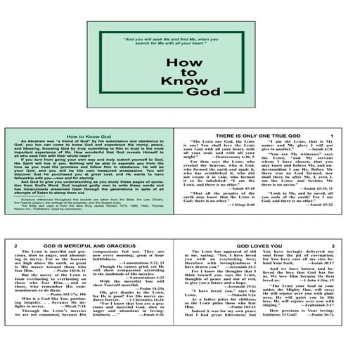 English bible   how to know god