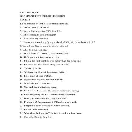 English blog multiple choice manu garcia