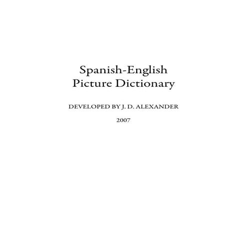 English book   spanish - picture dictionary
