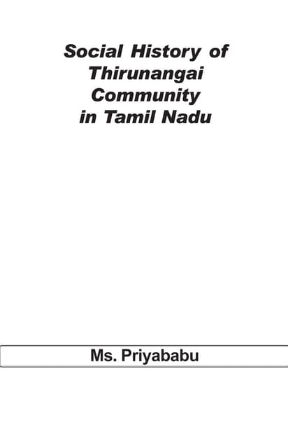 English book work priya - Social History of thirunangai ...