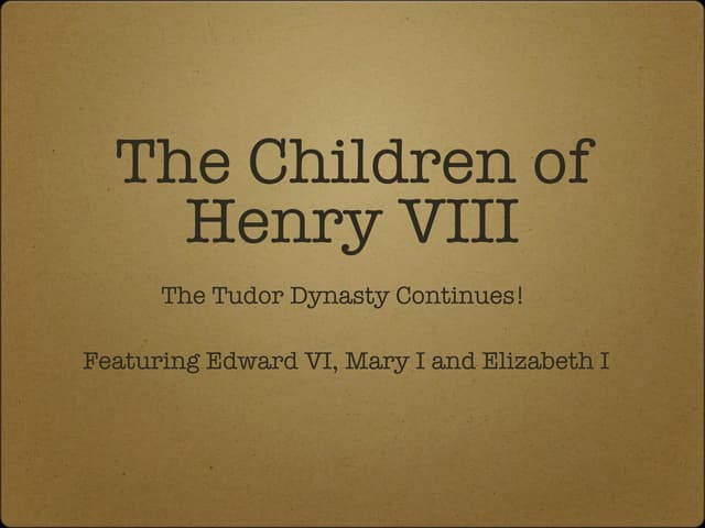 Children of henry viii