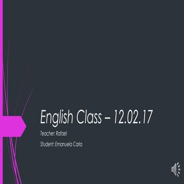 English class #01 – 12 02-2017