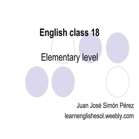 English class 18 a