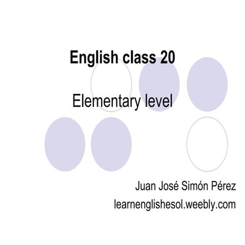 English class 20 a