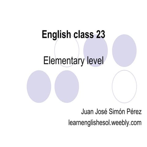 English class 23 a