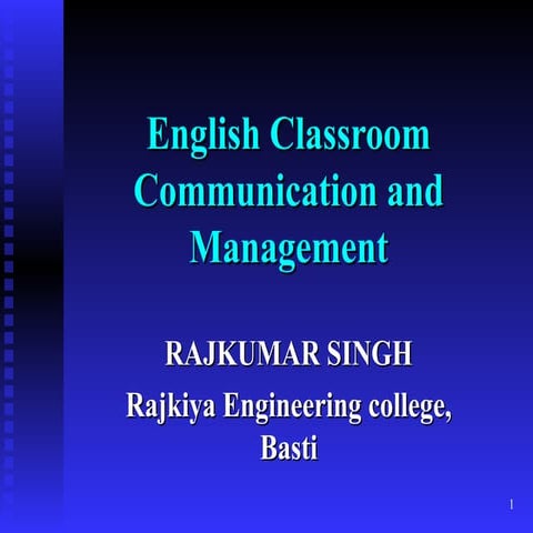 English Classroom Communication and Management.ppt