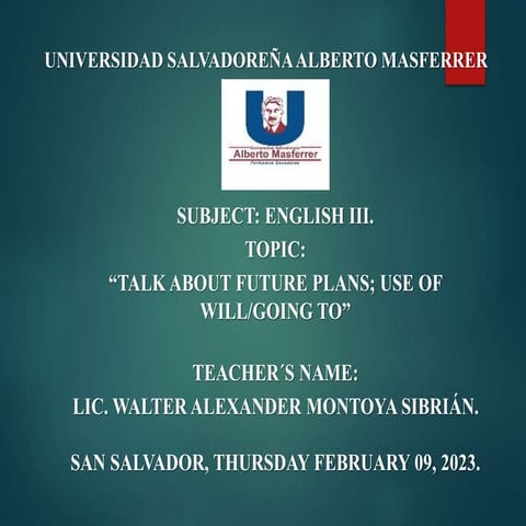 ENGLISH CLASS  USE OF WILL GOING TO.pptx