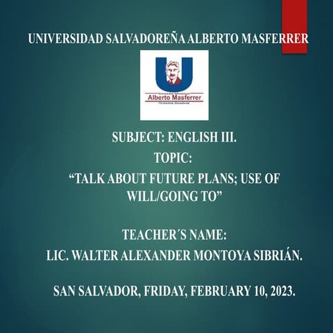 ENGLISH CLASS  USE OF WILL GOING TO.pptx