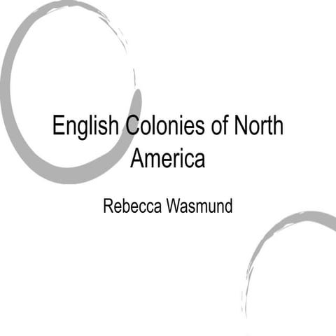 English Colonies of North America