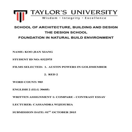 English compare and contrast essay 