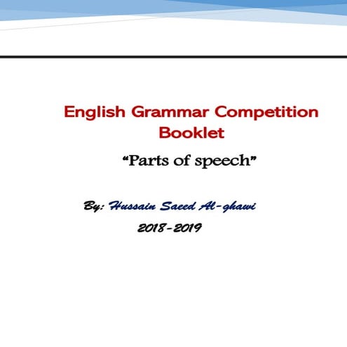 English Grammar booklet (by: Hussain Al-ghawi)