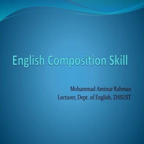 English Composition Skill 