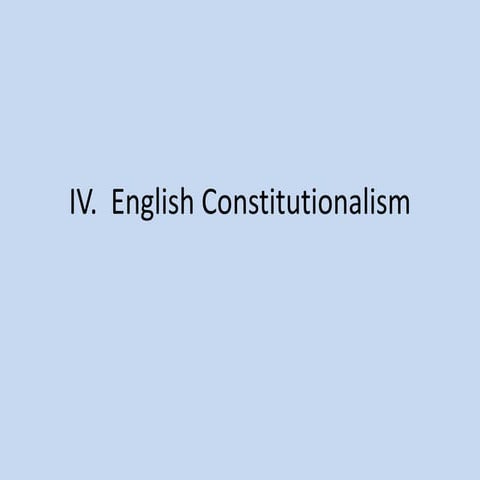 English constitutionalism
