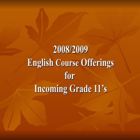 English Course Offerings C1. 32)