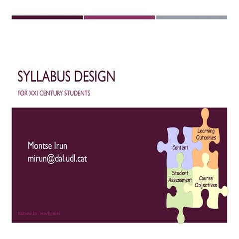 English course planning