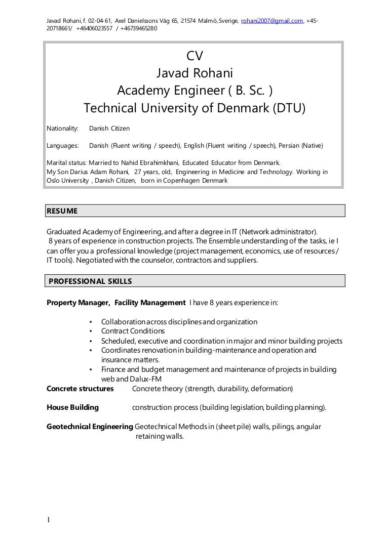 English Cv Oktober 2015