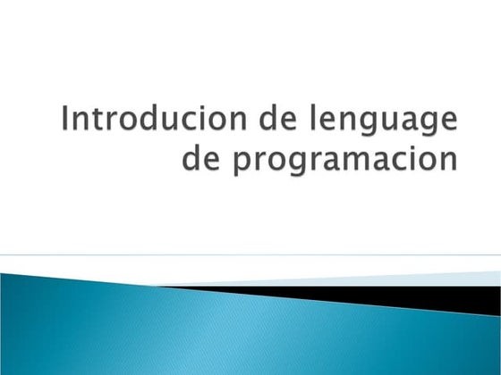Presentation on Programming Languages. | PPT