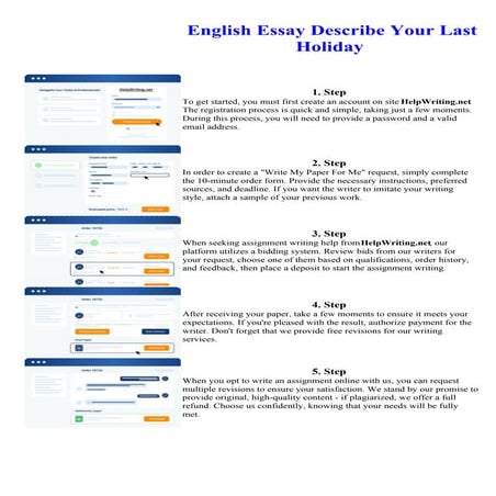 English Essay Describe Your Last Holiday