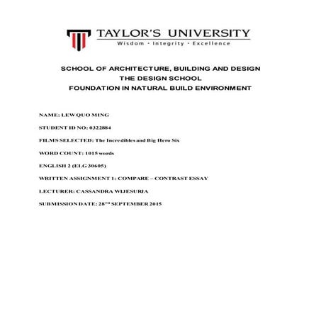 English essay lew quo ming1