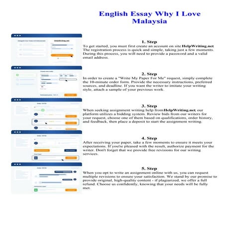 English Essay Why I Love Malaysia. Online assignment writing service.