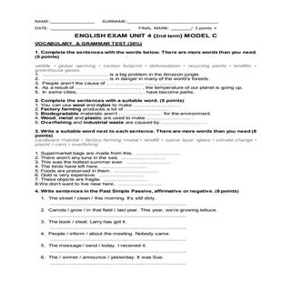 English exam unit_4_reading_grammar...