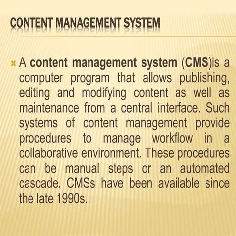 CONTENT MANEGMENT SYSTEM