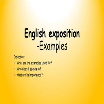 English exposition