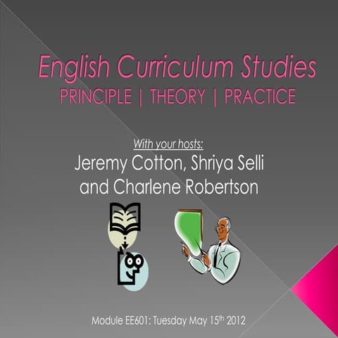 ENGLISH LESSON PLAN - KEY PRINCIPLES